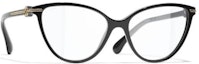 Order (Women) CHANEL Cat Eye Optical Glasses Black Acetate Frame for Women CH3457C622