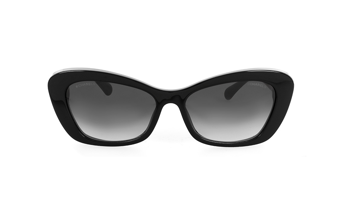 (Women) CHANEL Cat Eye Sunglasses Black with Logo Detail for Women. CH5481HC622S6 圖 4