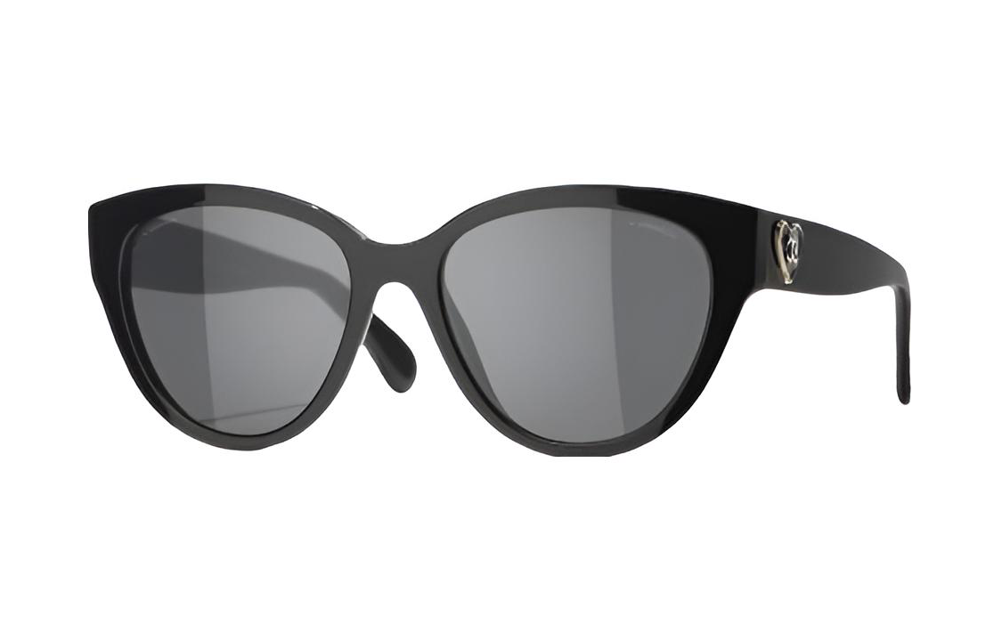 (Women) CHANEL Cat Eye Sunglasses for Women - Elegant Black Fashion Eyewear CH5477-C501S4