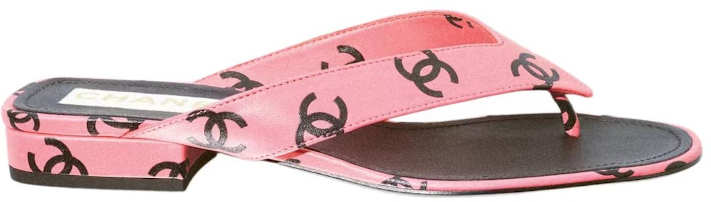 (W) 샤넬 CC 20mm 핑크 가죽 힐 Thong 샌들 G38978-X56530-K4158 Order (W) 샤넬 CC 20mm 핑크 가죽 힐 Thong 샌들 G38978-X56530-K4158