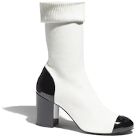 (W) 香奈儿 CC 80毫米白黑针织踝靴 G40134-Y56560-K5883 Buy (W) 香奈儿 CC 80毫米白黑针织踝靴 G40134-Y56560-K5883