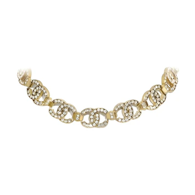 (Women) Chanel CC Choker Necklace Double C Logo Metal Jewelry AB5663-B04974-NB293