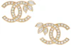 Order (W) 香奈兒CC經典雙C金鍍水晶耳環女性款 AB9473-B09321-NK602