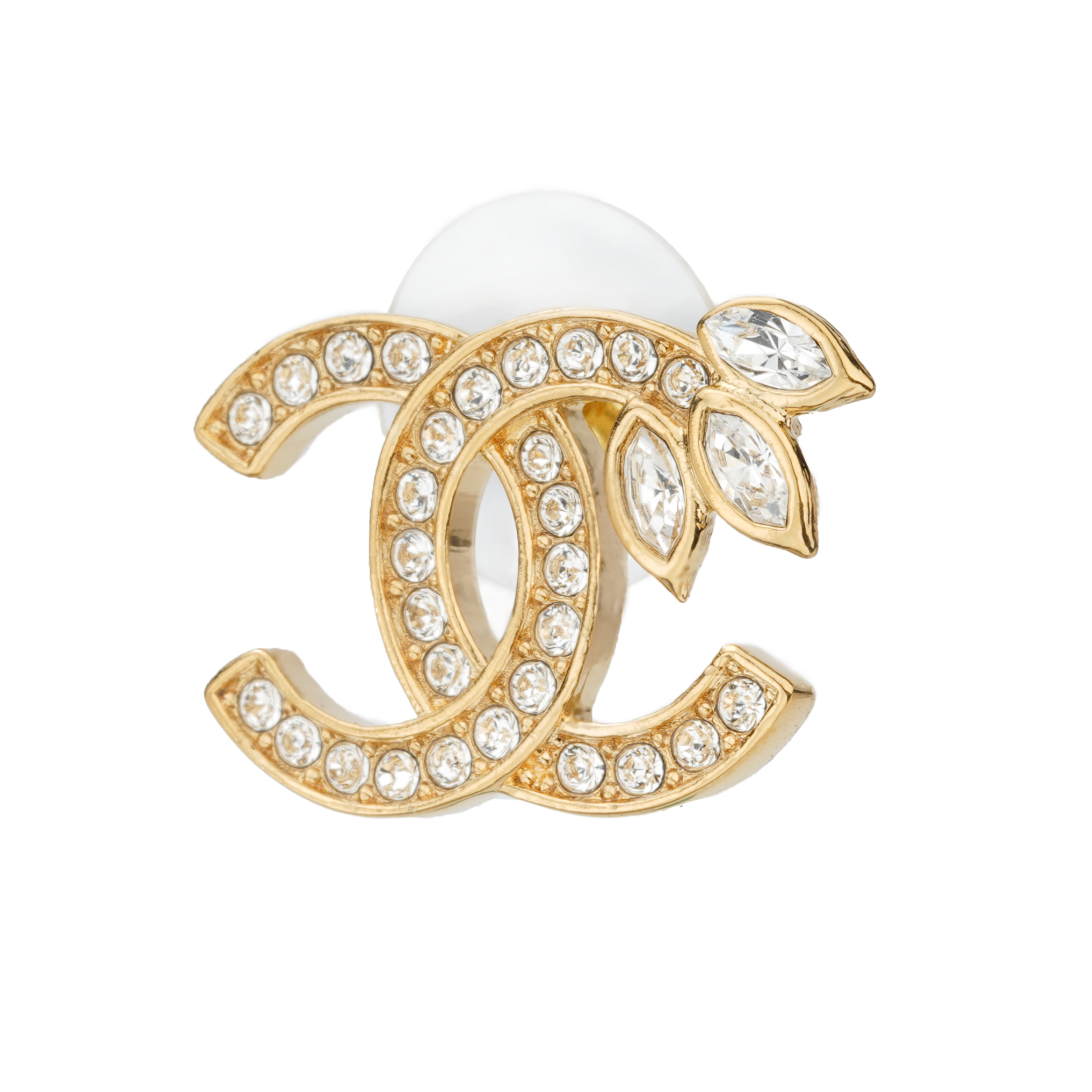 Shop (Women) CHANEL CC Classic Double-C Gold-Plated Crystal Earrings for Women. AB9473-B09321-NK602