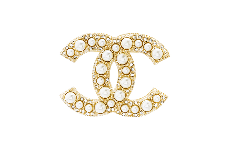 (Women) CHANEL CC Crystal Brooch for Women Gold White A64762-Y09530-Z2048 圖 2