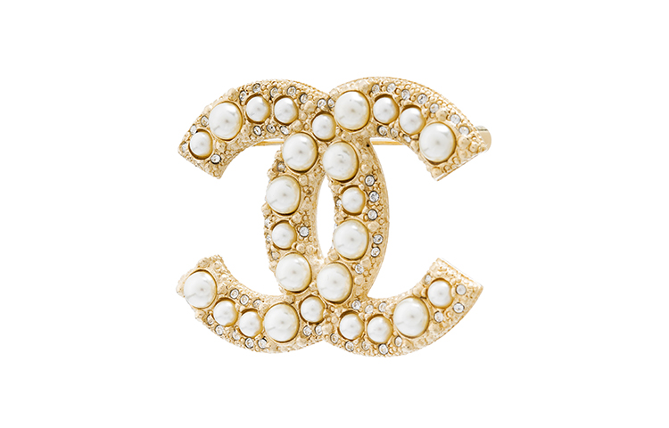 (Women) CHANEL CC Crystal Brooch for Women Gold White A64762-Y09530-Z2048 圖 3