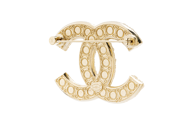 (Women) CHANEL CC Crystal Brooch for Women Gold White A64762-Y09530-Z2048 圖 4