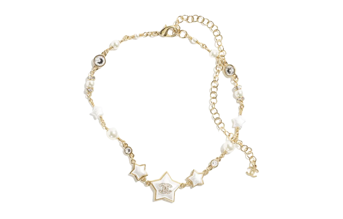 (Women) CHANEL CC Double C Star Resin Pearl Necklace  Off-White. ABC430-B15472-NU624 圖 2