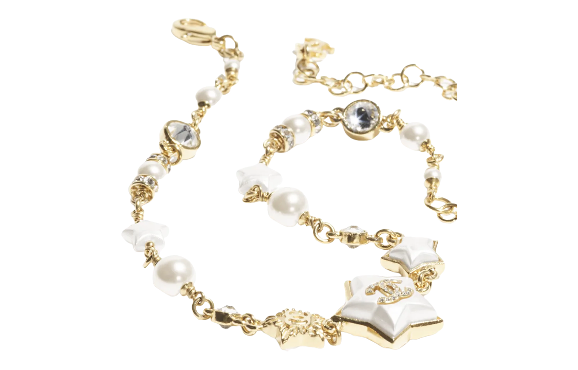 (Women) CHANEL CC Double C Star Resin Pearl Necklace  Off-White. ABC430-B15472-NU624 圖 3