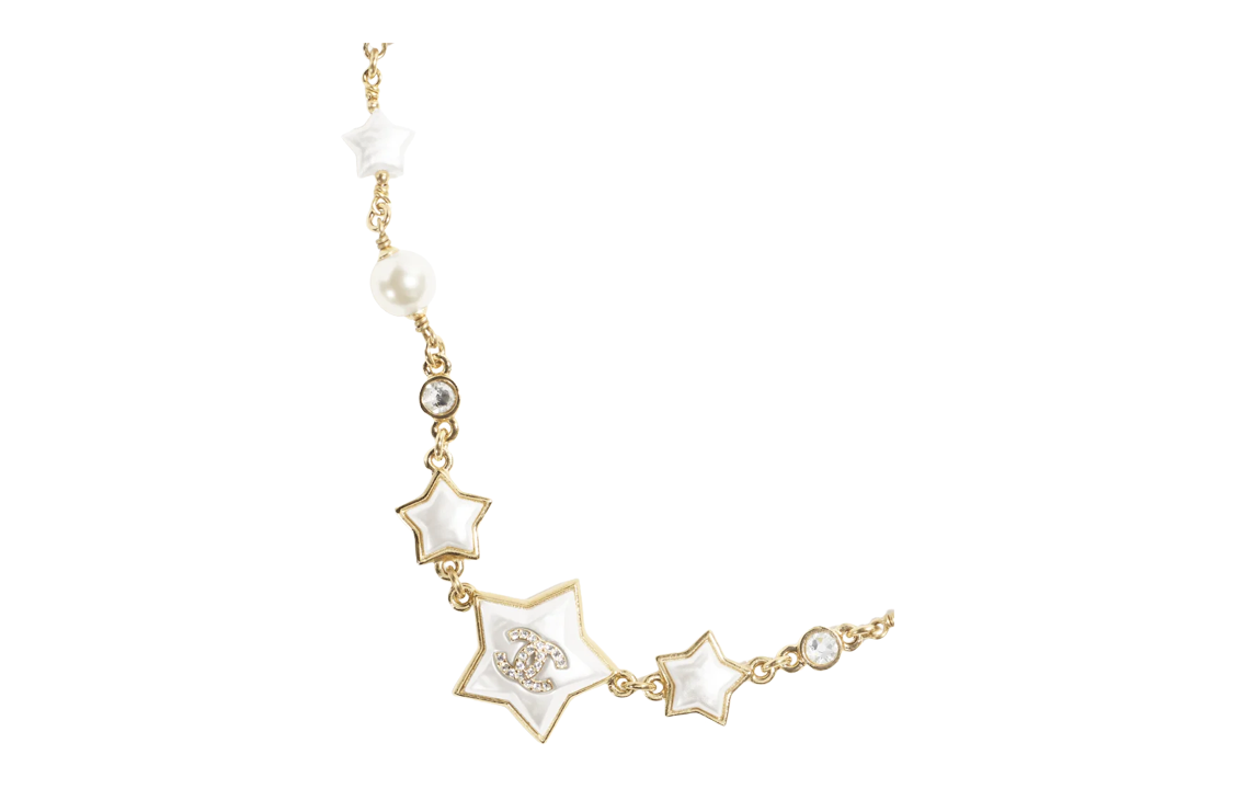 (Women) CHANEL CC Double C Star Resin Pearl Necklace  Off-White. ABC430-B15472-NU624 圖 4