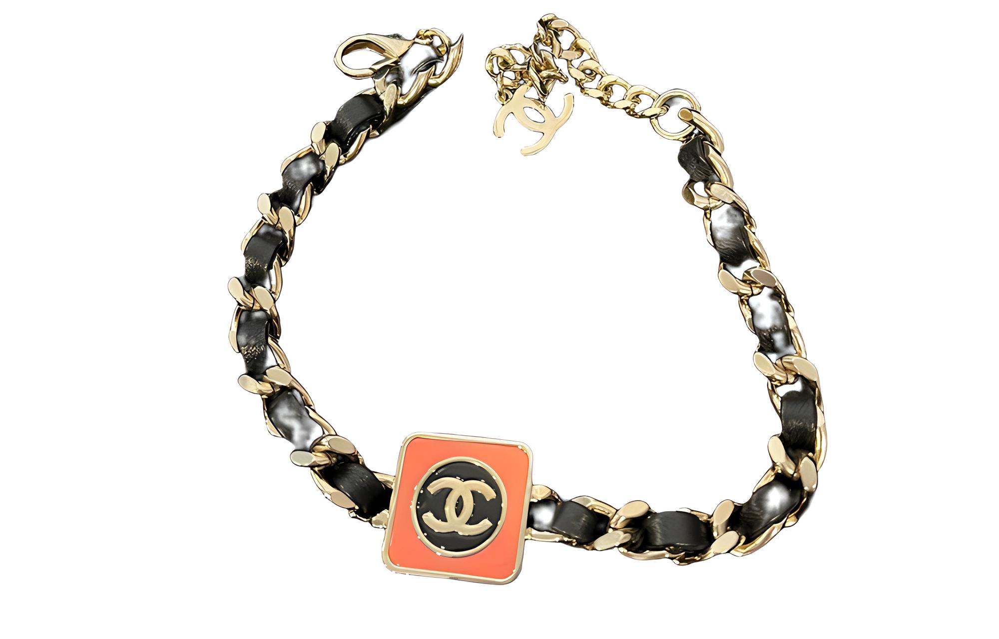 (Women) CHANEL CC Fashion Resin Metal Lambskin  Necklace. AB9780-B09815-NL452