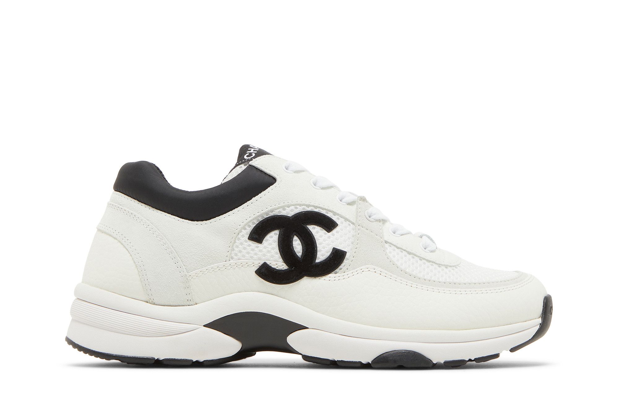 (Women) Chanel CC Logo Sneaker 'White Black'  G38299-Y55720-K3846