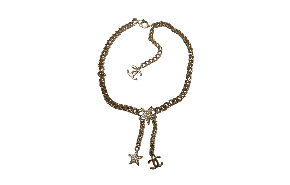 (Women) CHANEL CC Logo Star Pendant Gold Necklace for Women. abb499b14060nr341