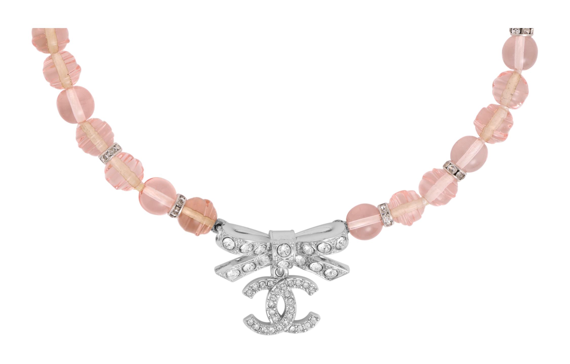 (Women) CHANEL CC Pink Bow Pendant Necklace for Women. ABA871-B10934-NN981 圖 2