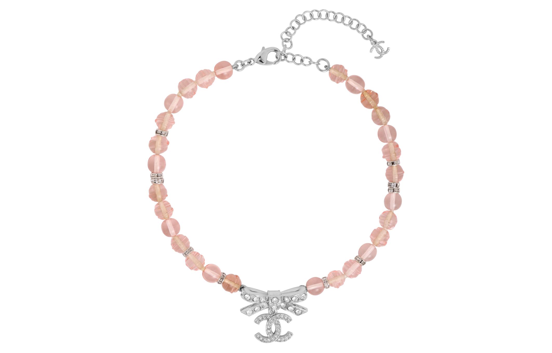 (Women) CHANEL CC Pink Bow Pendant Necklace for Women. ABA871-B10934-NN981 圖 4