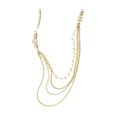 (Women) Chanel Chain Design Necklace Gold - Metal, Pearls, Crystals, Jewelry ABD004-B16126-NW435