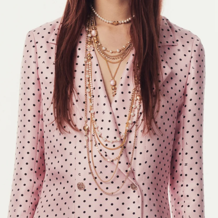 (Women) Chanel Chain Design Necklace Gold - Metal, Pearls, Crystals,  Jewelry ABD004-B16126-NW435 圖 5