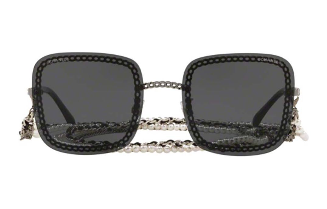 (Women) Chanel Chain Square Sunglasses Green Alloy Frame for Women CH4244-C108/S4 圖 3