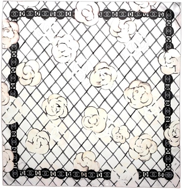 (W) シャネル ロゴ スカーフ ホワイト ピンク ローズ A39577-X10321-10601 Buy (W) シャネル ロゴ スカーフ ホワイト ピンク ローズ A39577-X10321-10601