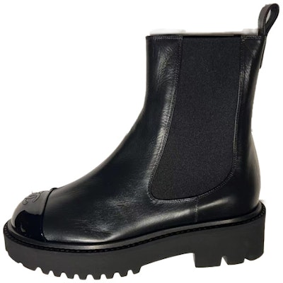 (Women) Chanel Chelsea Boot 'Crinkled Calfskin Black' G38218-Y55662-94305 Buy (Women) Chanel Chelsea Boot 'Crinkled Calfskin Black' G38218-Y55662-94305