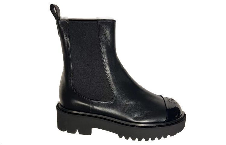 Order (W) Chanel Chelsea Boot ''Knarzendes Kalbsleder Schwarz'' G38218-Y55662-94305