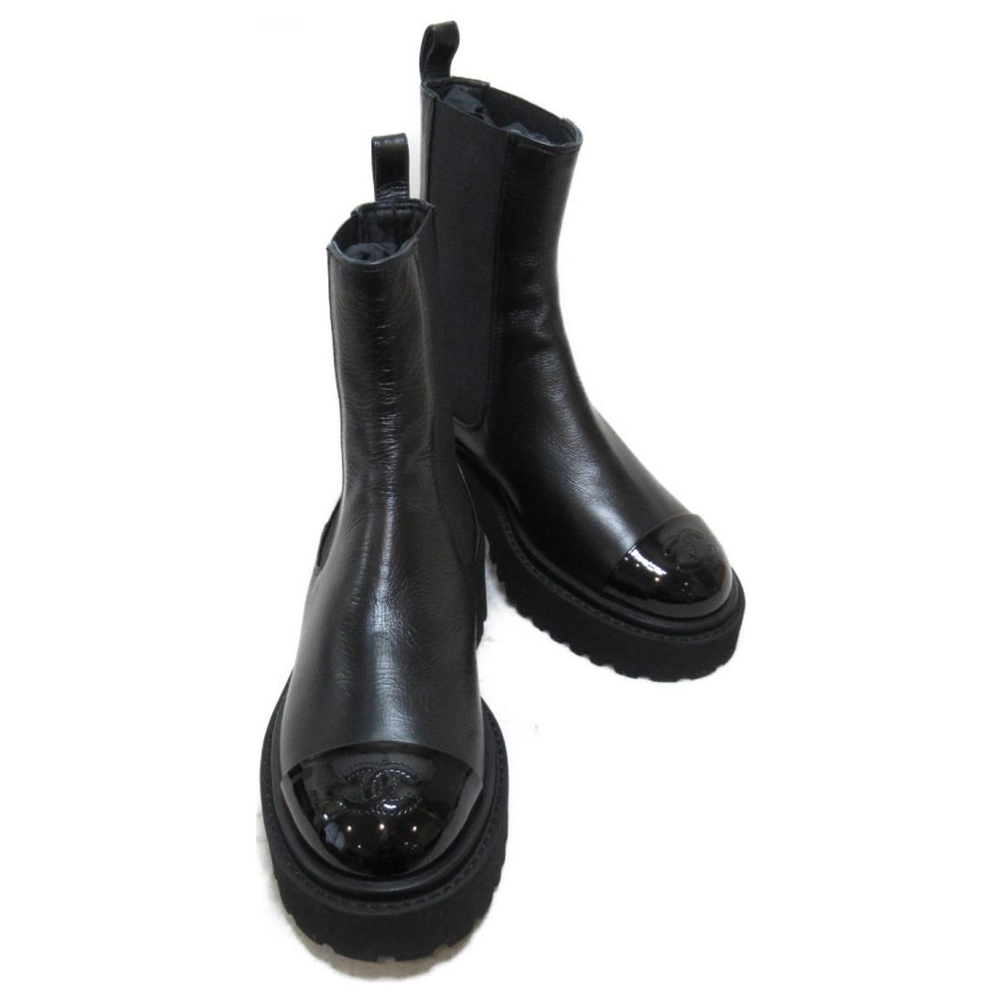 Lookbook (W) Chanel Chelsea Boot 'Kulit Sapi Kerut Hitam' G38218-Y55662-94305