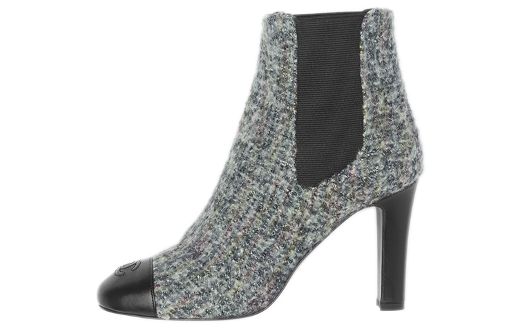 (W) Chanel Chelsea Boot 'Grey Black'