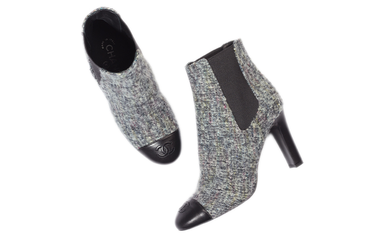 (W) Chanel Chelsea Boot 'Grey Black' 圖 4
