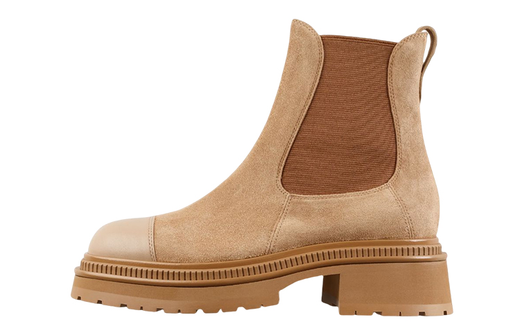 (W) Chanel Chelsea Boot 'Light Brown Leather'