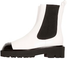 (Women) Chanel Chelsea Boot 'Wrinkled Calfskin Black and White' G38218-Y55662-K3729 (Women) Chanel Chelsea Boot 'Wrinkled Calfskin Black and White' G38218-Y55662-K3729