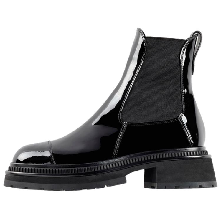 (Women) Chanel Chelsea Boots 'Black Calfskin Patent Leather' G39208-X56672-94305