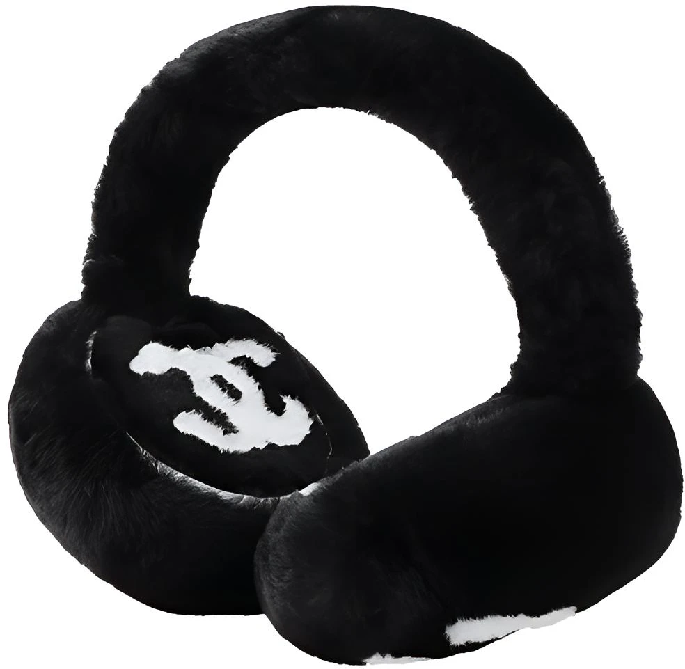 women-chanel-classic-double-c-logo-fashion-warm-earmuffs-black-style-aa-7071-b04051-94305-black