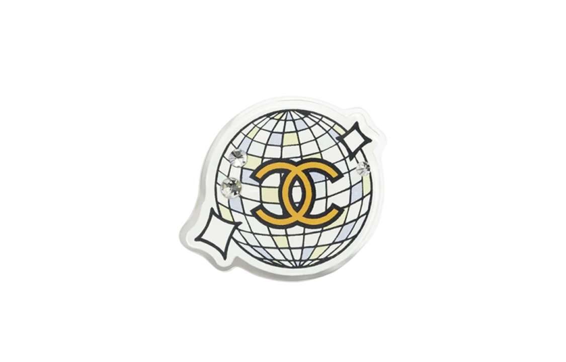 (Women) CHANEL Classic Double-C Planet Logo Brooch White  Fashion Accessory. ABC838-B15473-NU684 圖 2