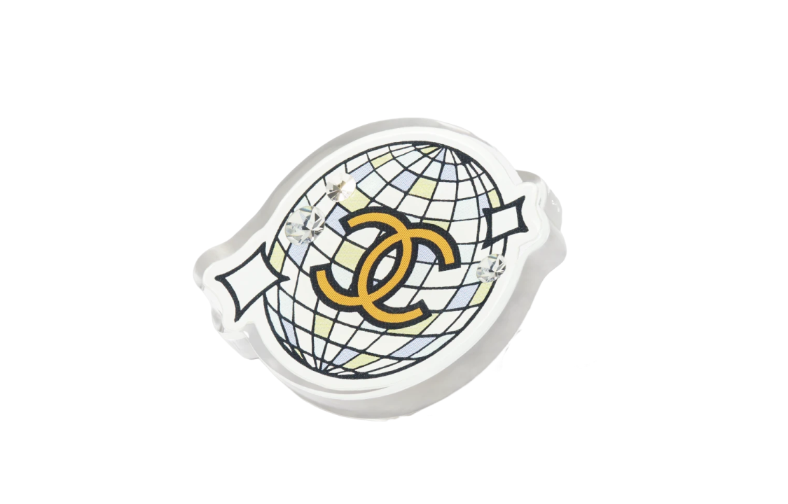 (Women) CHANEL Classic Double-C Planet Logo Brooch White  Fashion Accessory. ABC838-B15473-NU684 圖 3