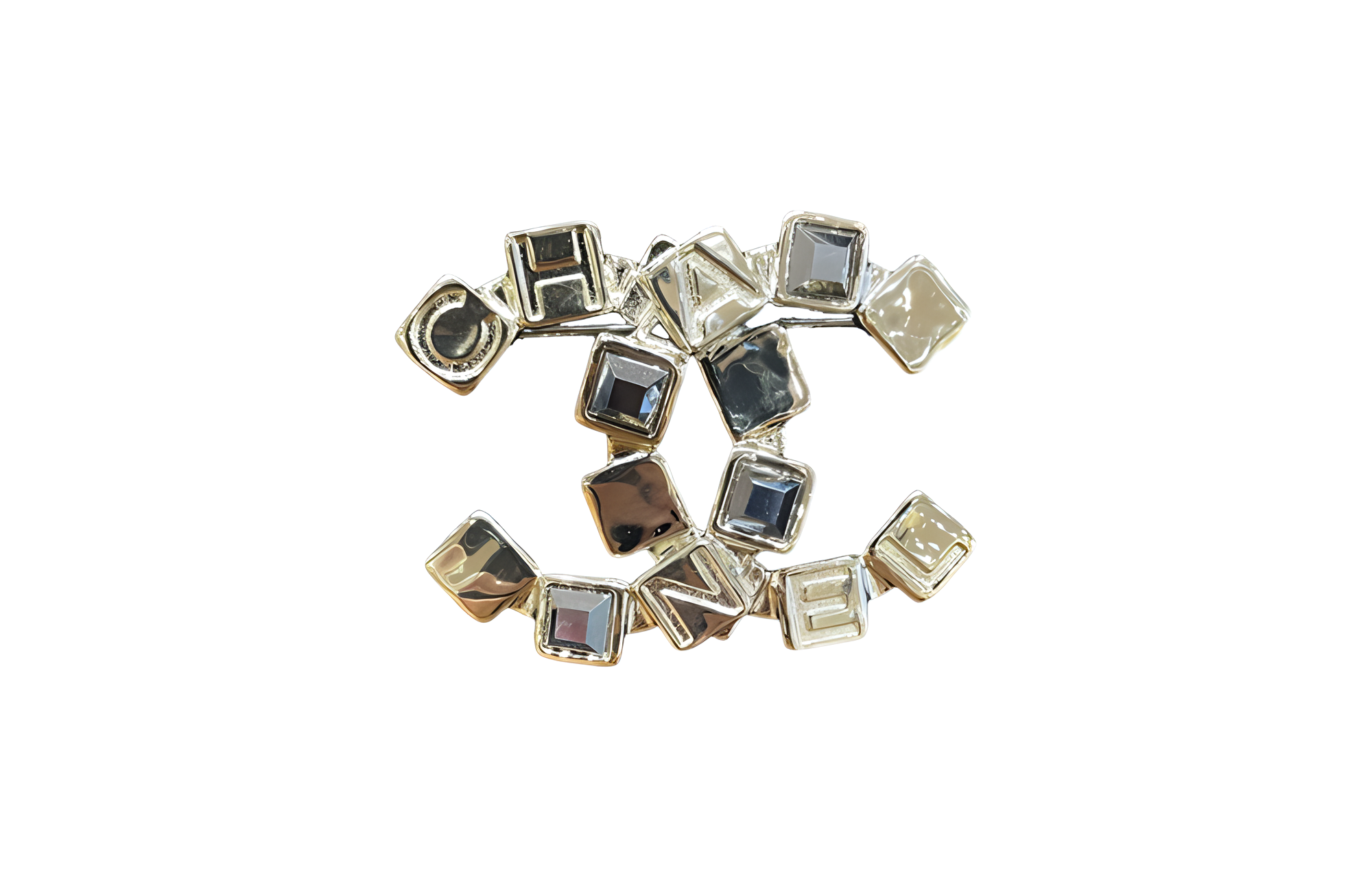 (Women) CHANEL Classic Double C Black and Gold Brooch for Women - Gold. ABC367-B15393-NU572