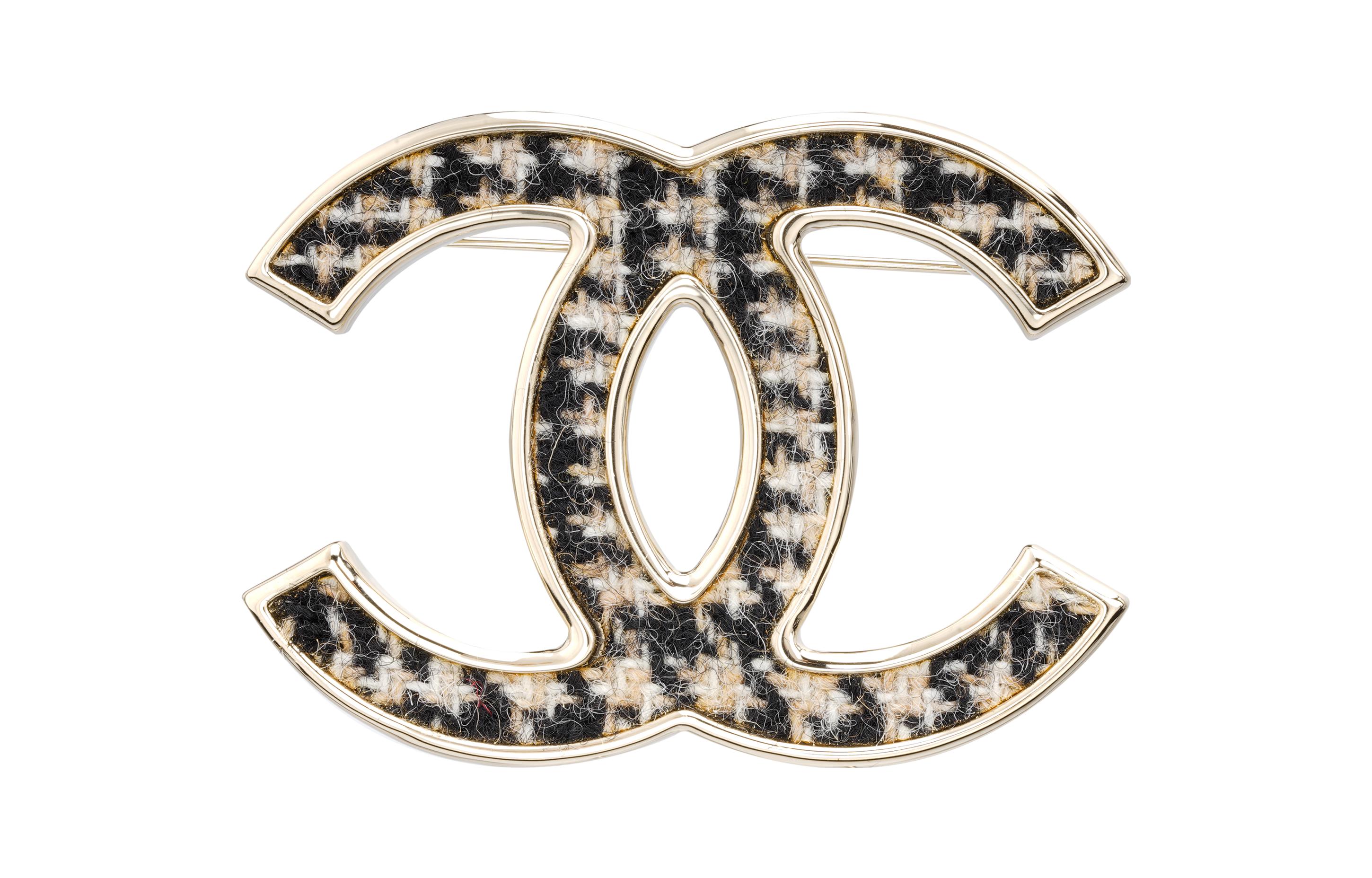 (Women) CHANEL Classic Double C Brooch Black Gold  Fashion Accessory. AB9482-B09311-NK599