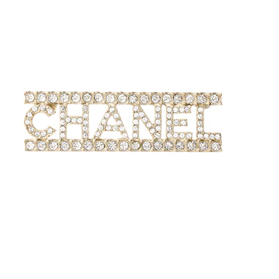 (Women) Chanel Classic Double C Crystal Metal Brooch Gold Accessory. AB8062-B07810-NH432