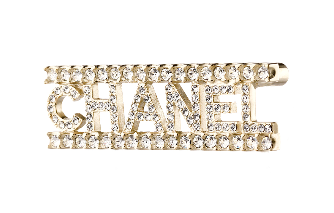 (Women) Chanel Classic Double C Crystal Metal Brooch Gold  Accessory. AB8062-B07810-NH432 圖 3