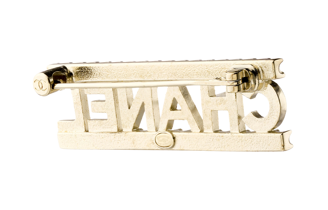 (Women) Chanel Classic Double C Crystal Metal Brooch Gold  Accessory. AB8062-B07810-NH432 圖 4