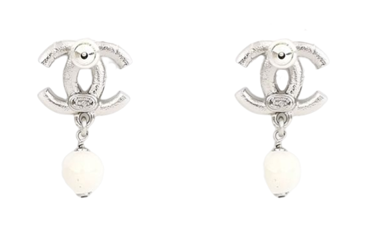 (Women) CHANEL Classic Double C Diamond Earrings  White/Silver AB7735-B07455-NG605 圖 3