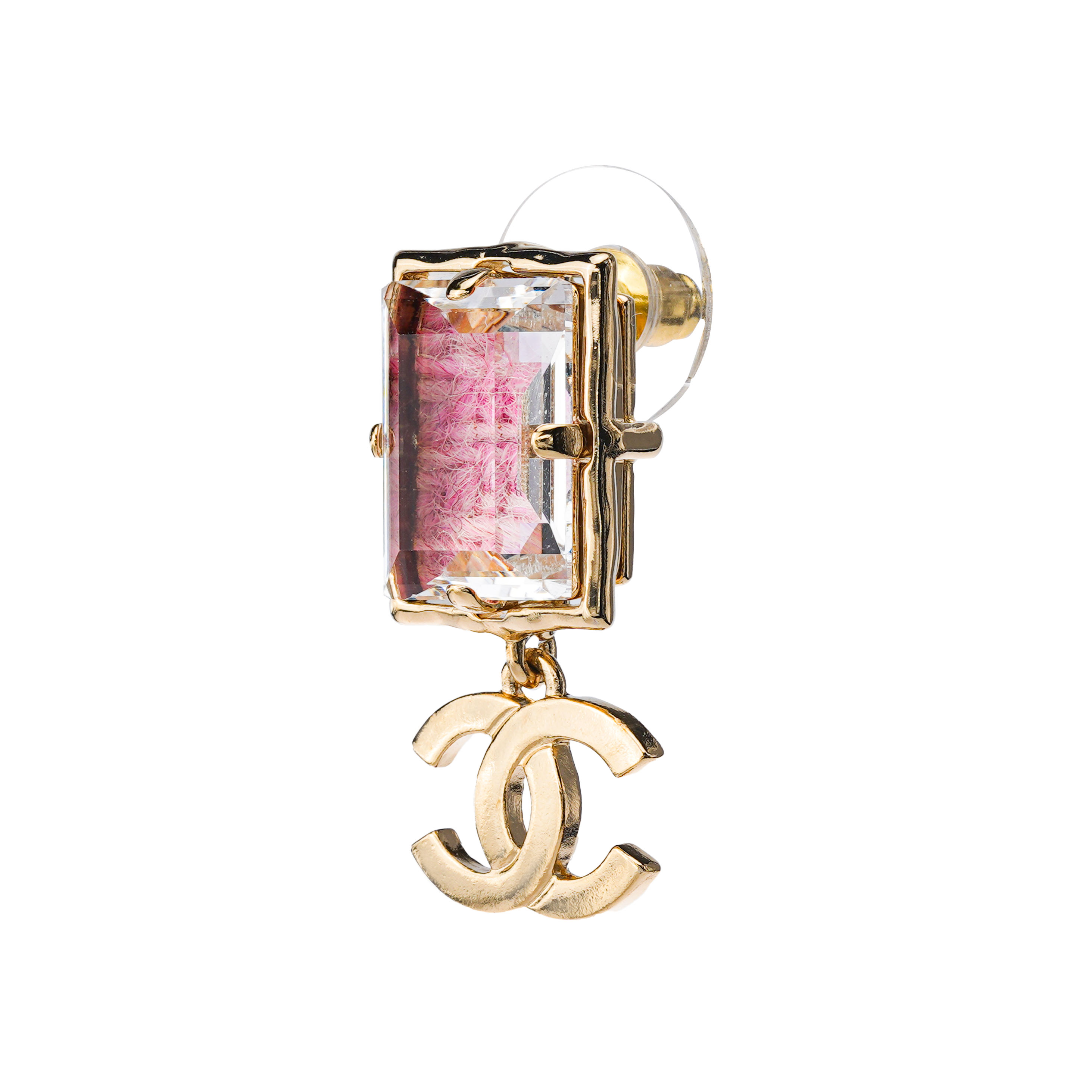 (Women) CHANEL Classic Double C Fashion Metal Earrings Gold/Pink for Women. AB9535-B09653-NL148 圖 4