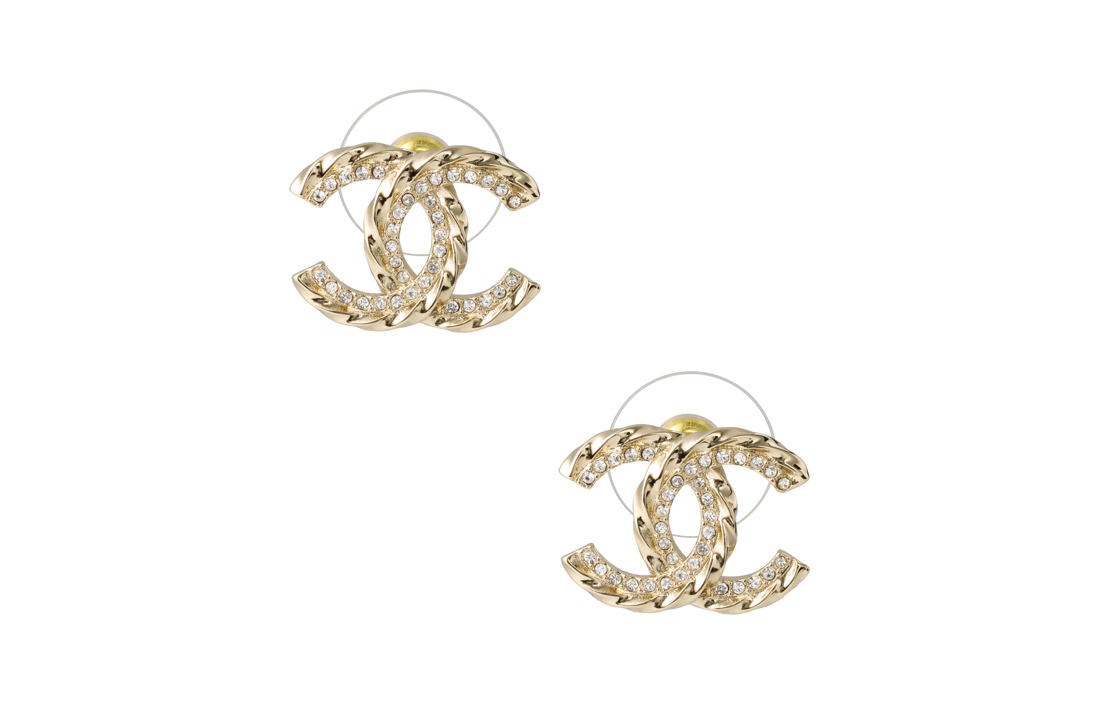 (Women) CHANEL Classic Double C Gold Metal Stud Earrings for Women Fashionable Design ABA711B10484NN009 圖 4