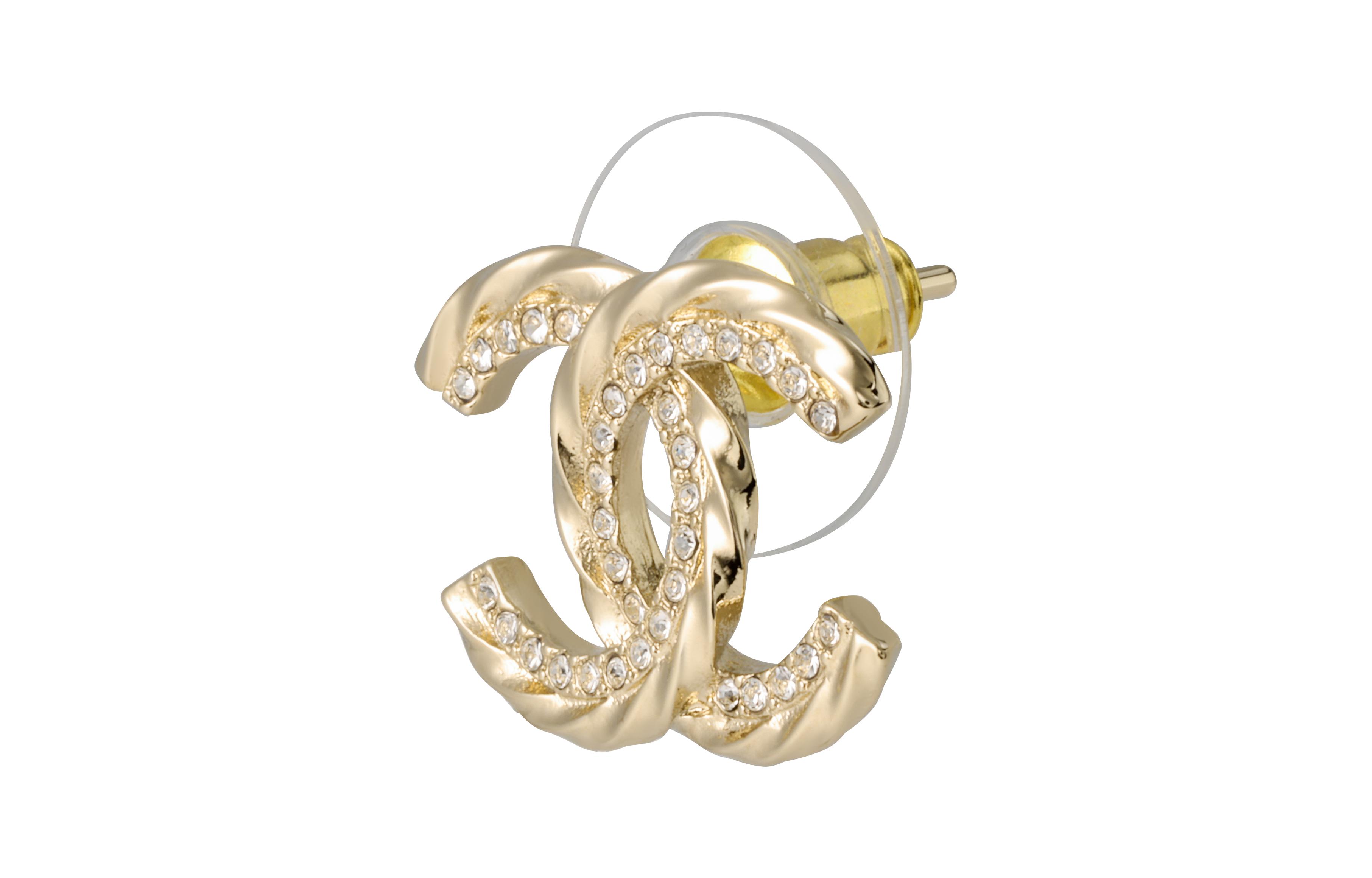 (Women) CHANEL Classic Double C Gold Metal Stud Earrings for Women Fashionable Design ABA711B10484NN009 圖 6