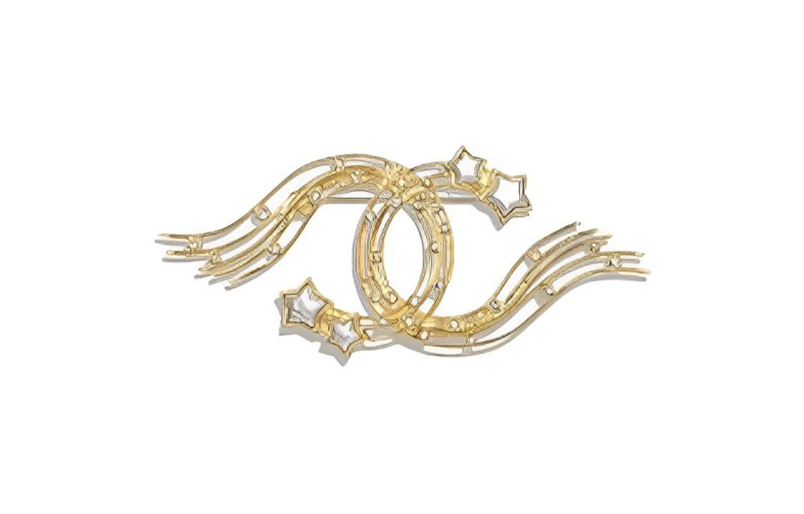 (Women) CHANEL Classic Double C Gold Star Brooch -  Gold. AB-24C-007 圖 2