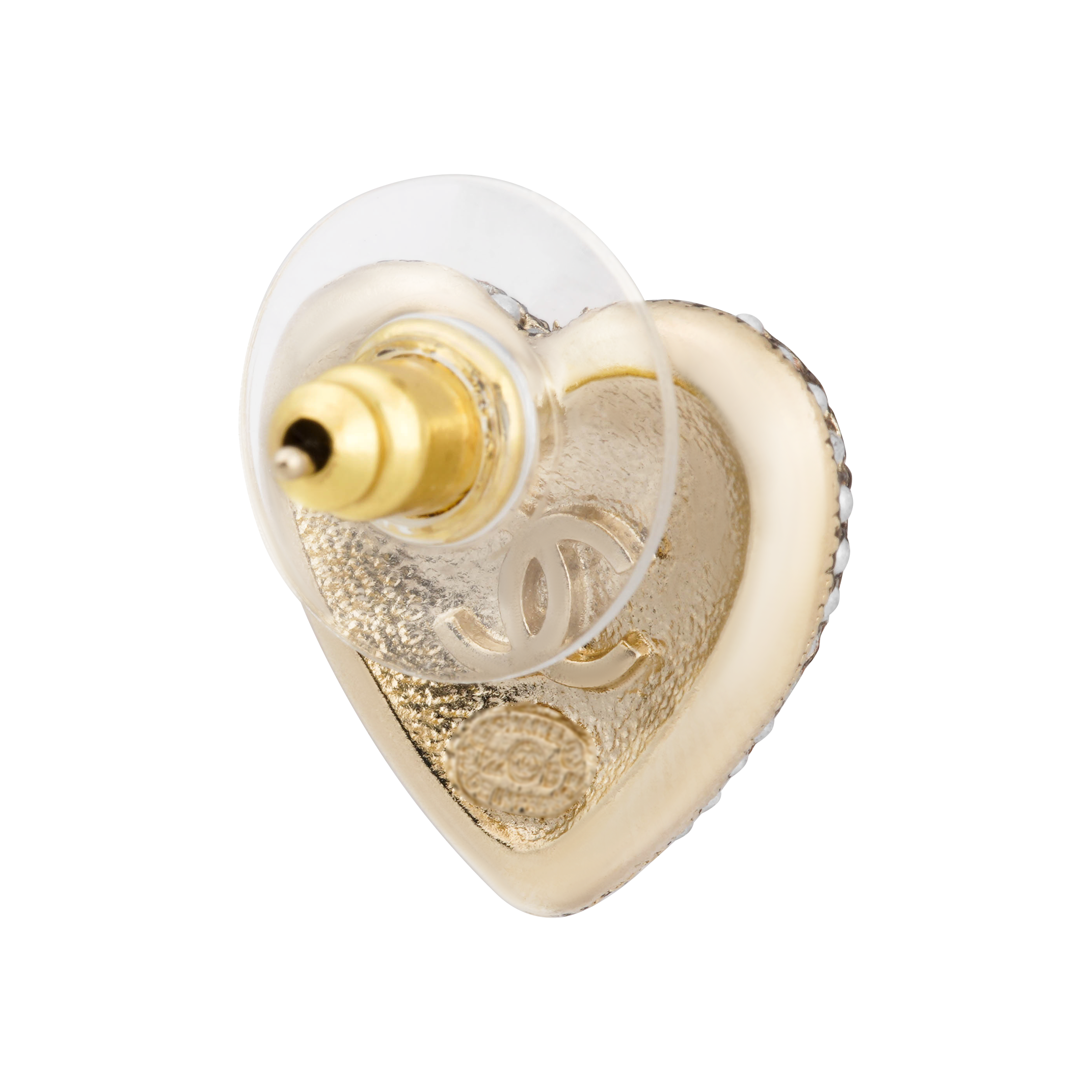 (Women) CHANEL Classic Double C Heart Earrings Gold for Women. AB9399B09088NK216 圖 4