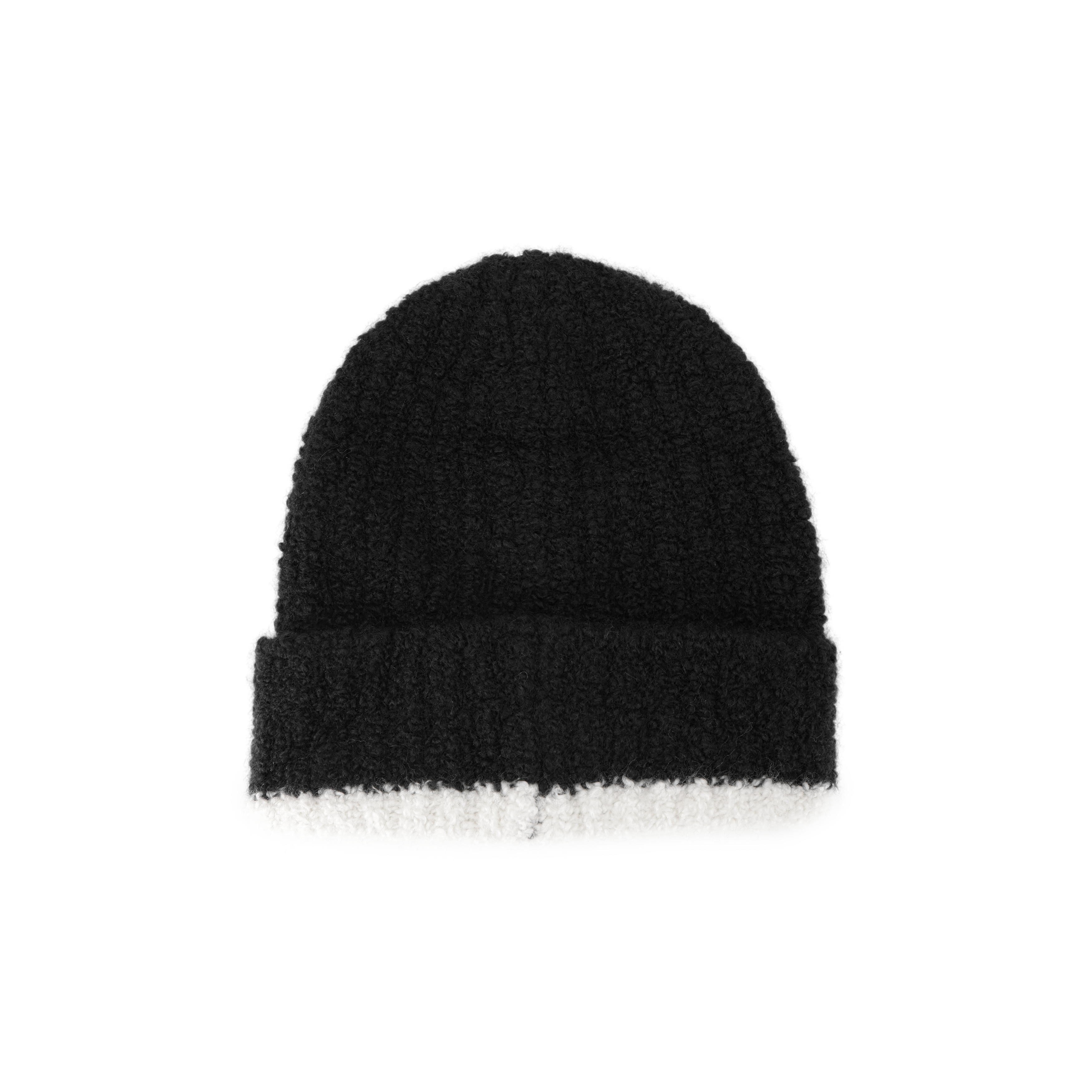 Lookbook (W) CHANEL Topi Beanie Rajut Klasik Double C Hitam Putih - Hitam AA9424-B13856-NQ765