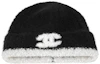 Shop (W) CHANEL Topi Beanie Rajut Klasik Double C Hitam Putih - Hitam AA9424-B13856-NQ765
