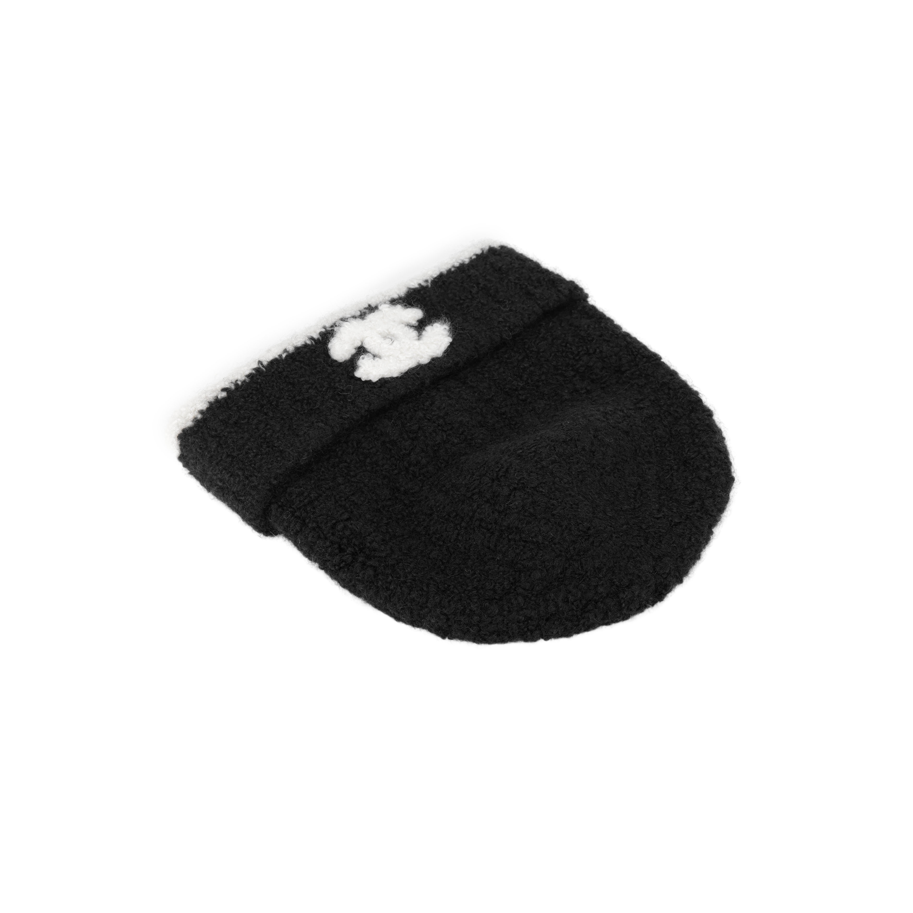 Purchase (W) CHANEL Topi Beanie Rajut Klasik Double C Hitam Putih - Hitam AA9424-B13856-NQ765