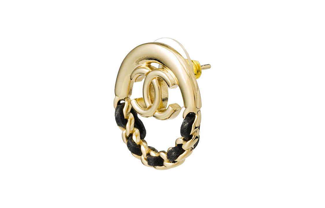 (Women) CHANEL Classic Double C Logo Earrings Gold for Women. AB7845-B07680-NH056