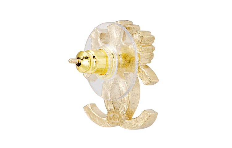 (Women) CHANEL Classic Double C Logo Gold Crown Earrings for Women. AB6662-B06123-ND152 圖 4